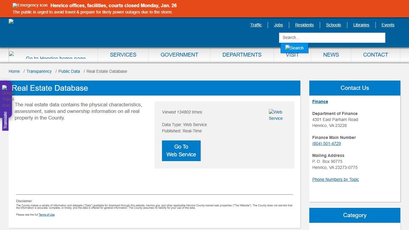 Real Estate Database » Henrico County, Virginia